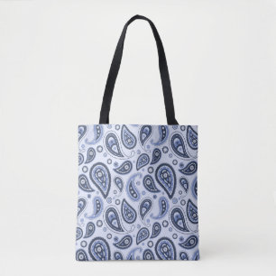 Blue Paisley Pattern Tasche