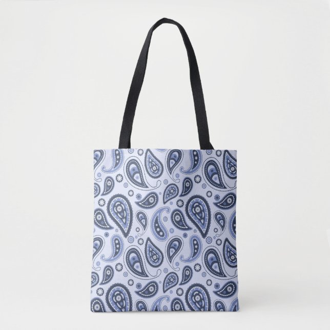Blue Paisley Pattern Tasche (Vorderseite)