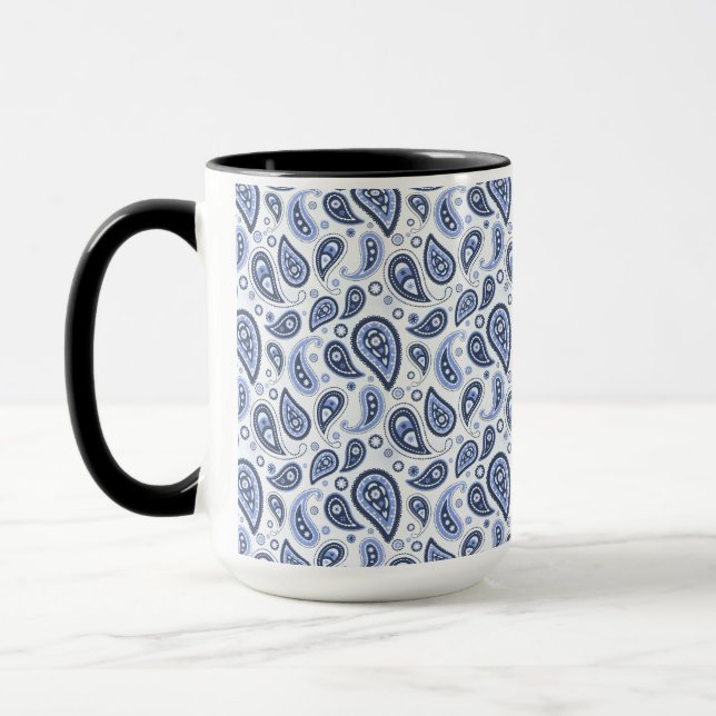 Blue Paisley Pattern Tasse (Links)
