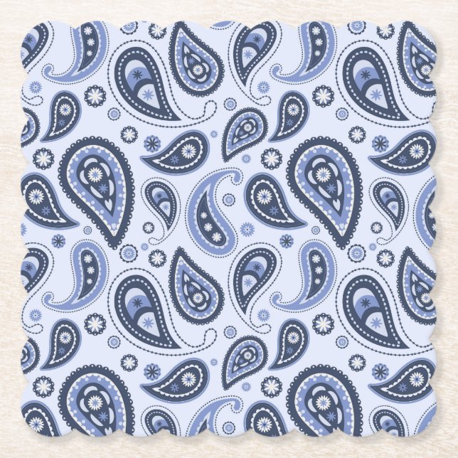 Blue Paisley Pattern Untersetzer (Vorderseite)