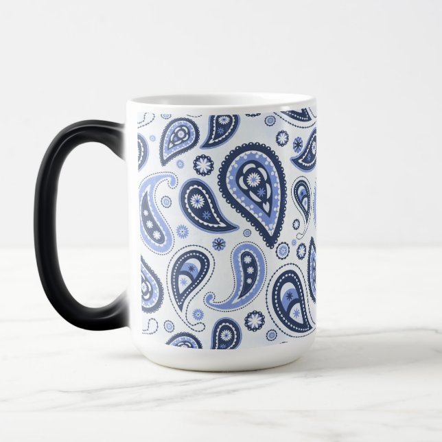 Blue Paisley Pattern Verwandlungstasse (Links)