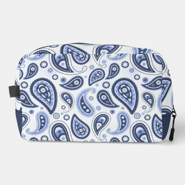 Blue Paisley Pattern Waschbeutel (Vorderseite)