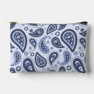 Blue Paisley Pattern Zubehörtasche