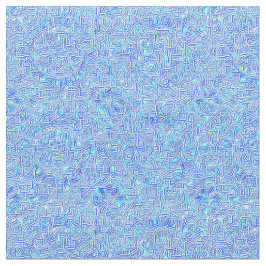 Blue Paisley Polyester Fabric Stoff