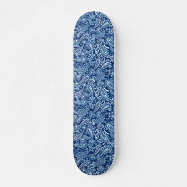 Blue Paisley Skateboard (Vorne)