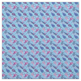 Blue Paisley Stoff