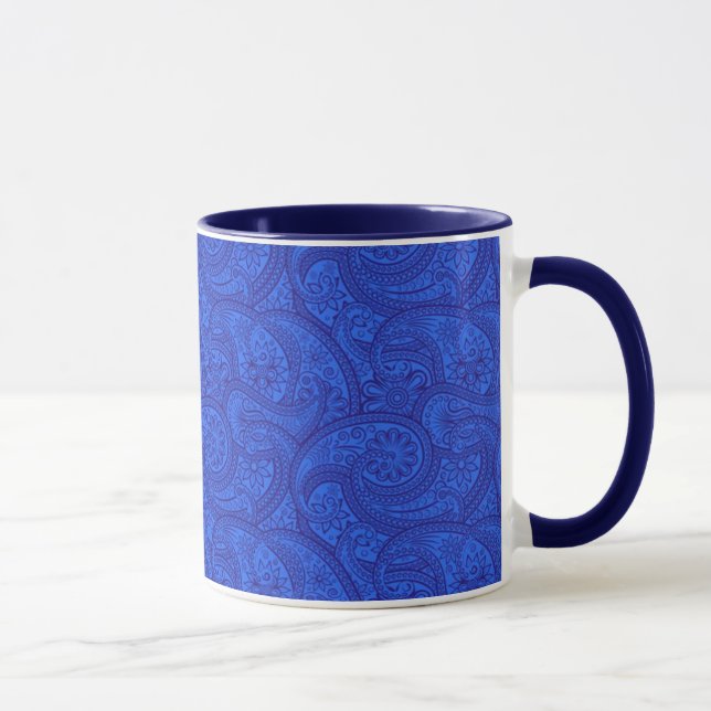 Blue Paisley Tasse (Rechts)