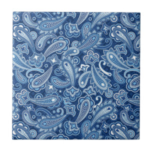 Blue Paisley Tile Fliese