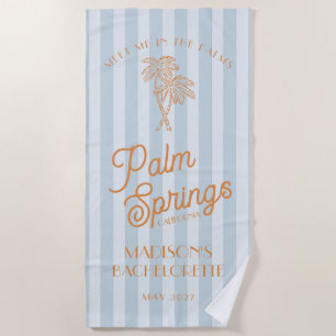 Blue Palm Spring Pastel Beach Junggeselinnen-Absch Strandtuch