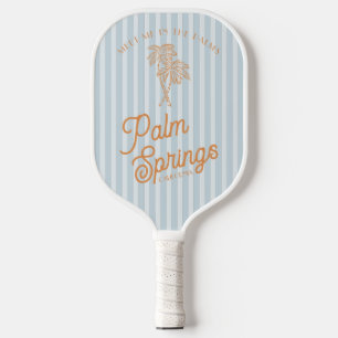 Blue Palm Spring Pastel Beach Party Pickleball Schläger