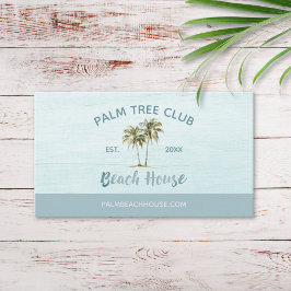 Blue Palm Tremoderne Beach House Business Card Visitenkarte