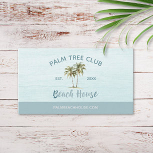 Blue Palm Tremoderne Beach House Business Card Visitenkarte