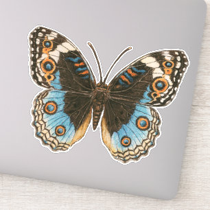 Blue Pansy Butterfly Aufkleber