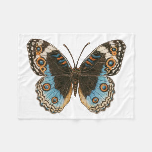 Blue Pansy Butterfly Fleecedecke