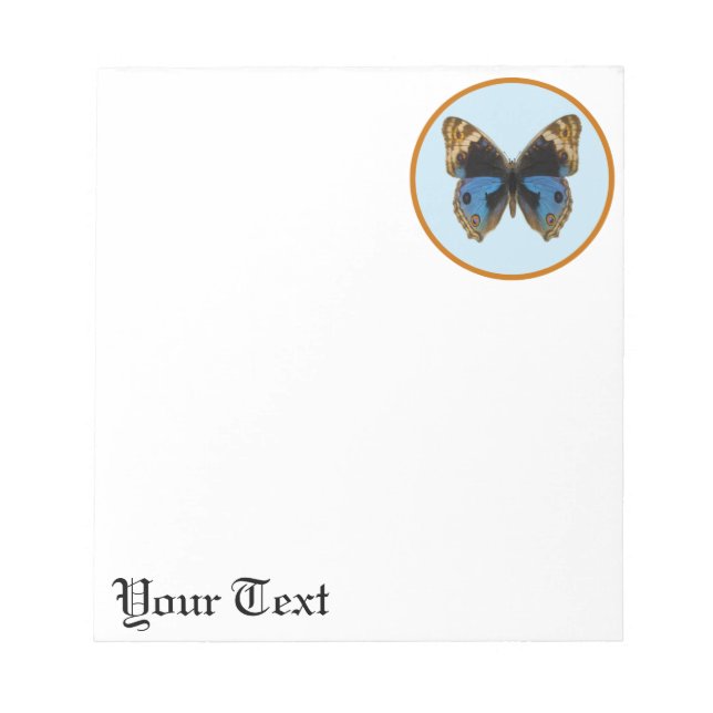 Blue Pansy Butterfly Notizblock (Vorderseite)
