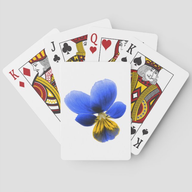 Blue Pansy Playing Cards Spielkarten (Rückseite)