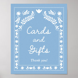 Blue Papado Cards and Gifts Zeichen Poster