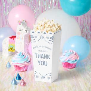 Blue Papel picado Danke Baby Boy Dusche Geschenkschachtel