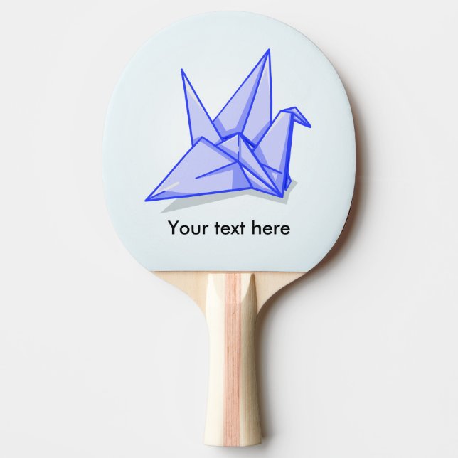 Blue Paper Crane Tischtennis Schläger (Vorderseite)