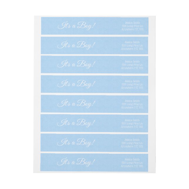 Blue Paper Es ist eine Baby-Dusche (Bogen)