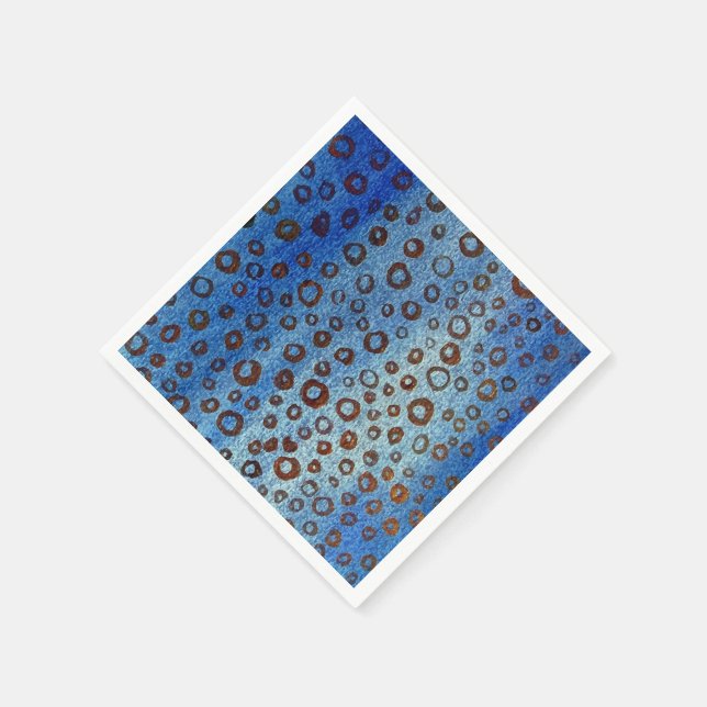 Blue Paper Napkins Serviette (Ecke)