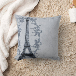 Blue Paris Grunge American MoJo Coussin