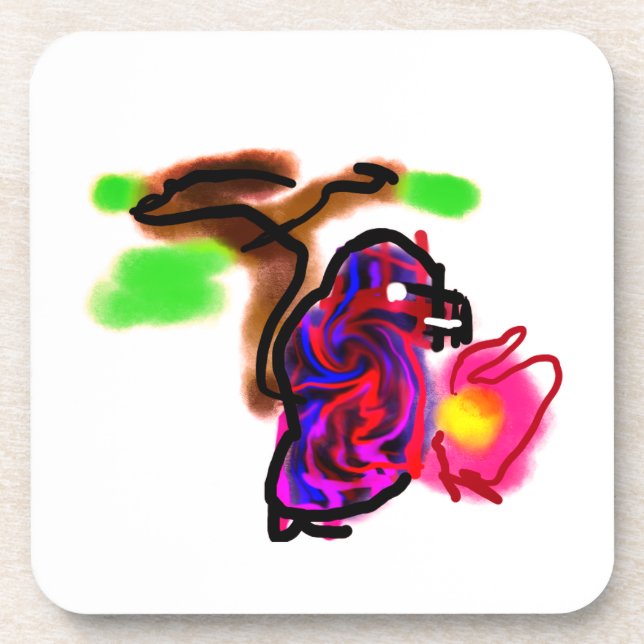 Blue parrot  getränkeuntersetzer (Vorderseite)