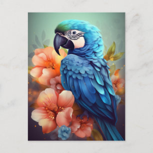 "Blue Parrot Grußkarten Feiertagspostkarte
