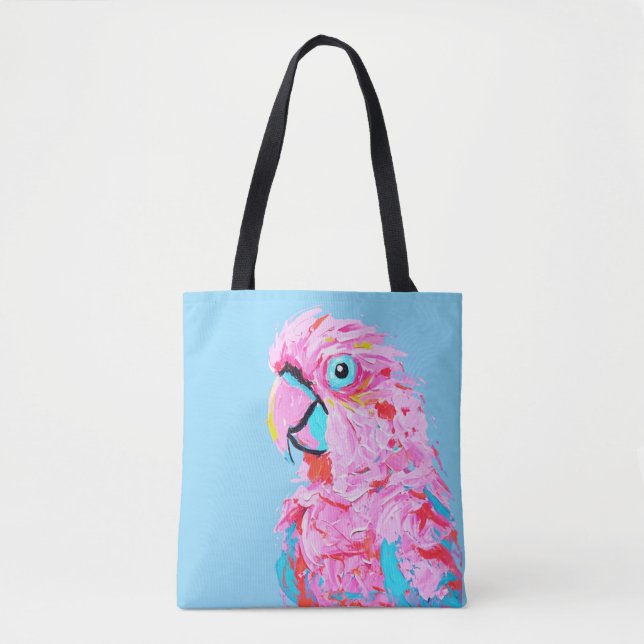 Blue Parrot Tote Bag Tasche (Vorderseite)