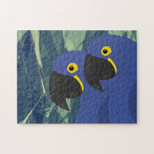 Blue Parrots Puzzle, 11 Zoll x 14 Zoll, 252 Stück
