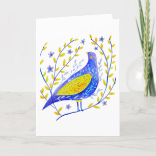 BLUE PARTRIDGE ALL-OCCASION CARD DANKESKARTE