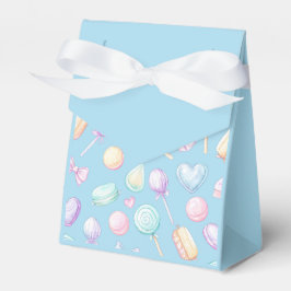 "Blue Pastel Balloon and Heart Favor Box" Geschenkschachtel