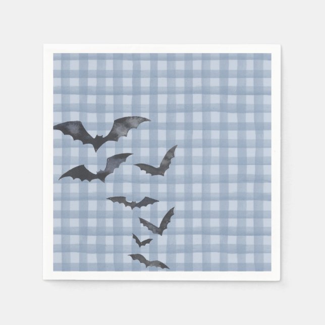 Blue Pastel Little Boo Ghost Birthday Dessert Serviette (Vorderseite)