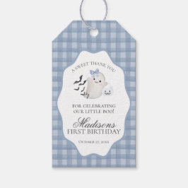 Blue Pastel Little Boo Ghost Birthday Party Favors Geschenkanhänger