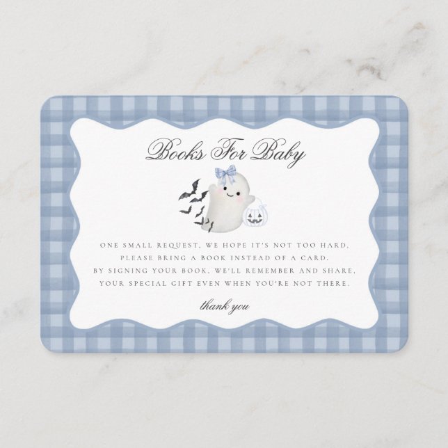 Blue Pastel Little Boo Ghost Books for Baby Insert (Vorderseite)