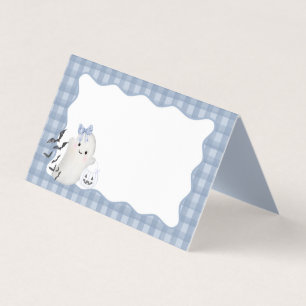 Blue Pastel Little Boo Ghost Party Carte pliée
