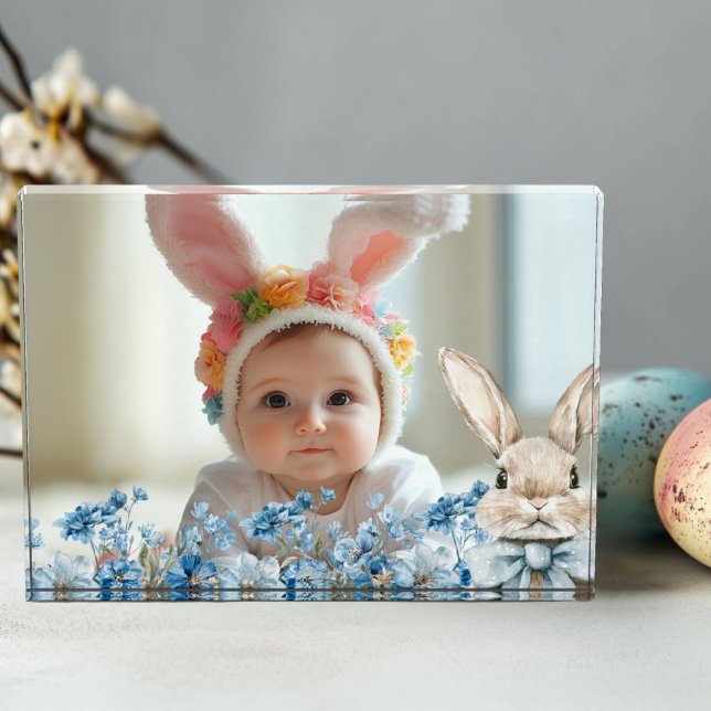 Blue Pastel Oaster Bunny Fotoblock (Von Creator hochgeladen)