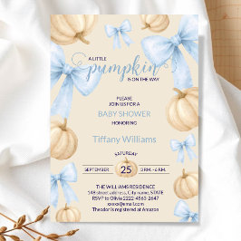 Blue Pastell Watercolor Pumpkin Buganband Einladung