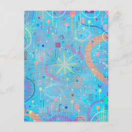 Blue Pastels Dream Abstract  Postkarte