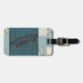 Blue Patchwork - Gepäckträger Gepäckanhänger