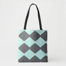 Blue Pattern Shoulder Bag Tasche