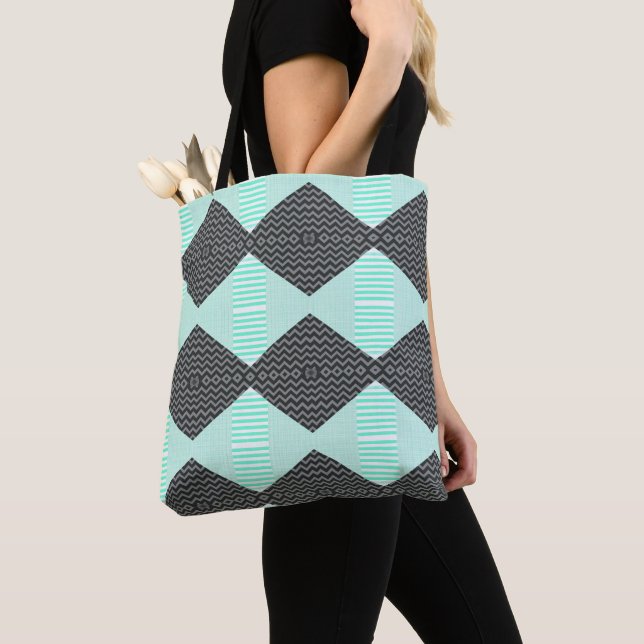 Blue Pattern Shoulder Bag Tasche (Von Nahem)