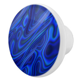 Blue Paua Abalone Muschel Fraktal Abstraktes Muste Keramikknauf