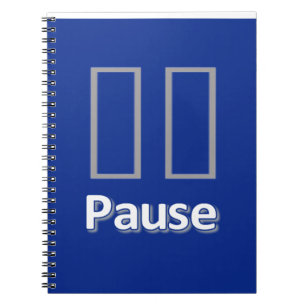 Blue Pause Notebook Notizblock