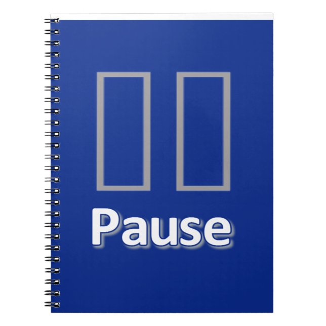 Blue Pause Notebook Notizblock (Vorderseite)