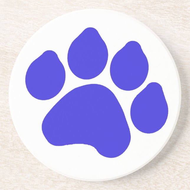 Blue Paw Print Untersetzer (Vorne)