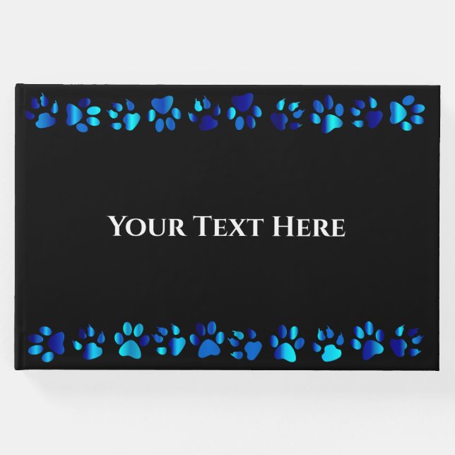 Blue Paw Prints - Gästebuch (Vorderseite)