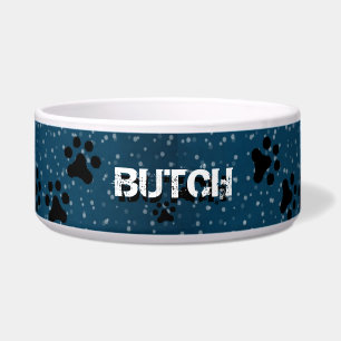 Blue Pawprints Dog's Bowl Napf