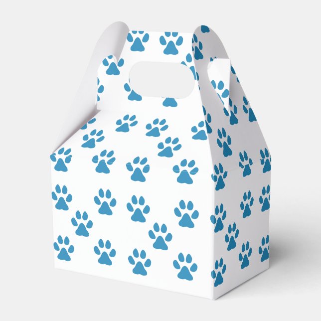 Blue Pawprints Geschenkschachtel (Vorderseite)
