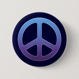 Blue Peace Sign Button